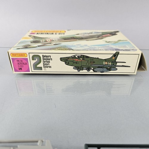 Matchbox 1:72 Aeritalia G-91Y Jet Plane Model Kit PK-34 Window Box Vintage 1979 - Picture 6 of 8