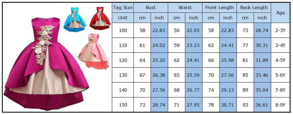 Bridesmaid kid formal tutu party wedding dresses princess flower baby girl dress - Image 2 of 4