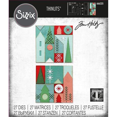 Sizzix Thinlits Stanzer Set 27tlg.- Holiday Blocks by Tim Holtz