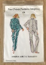 Camisa y pantalón samurai Paw Prints Pattern Company 1011 para mujer XS-5XL