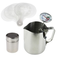 Barista Milk Thermometer Jug Shaker Stencils -Coffee Making Latte Art- IN-107