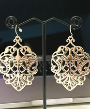 Premier Designs DARCY silver tone earring.