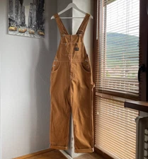 Stan Ray Earls Bib Brown Duck Workwear Overalls / Size S