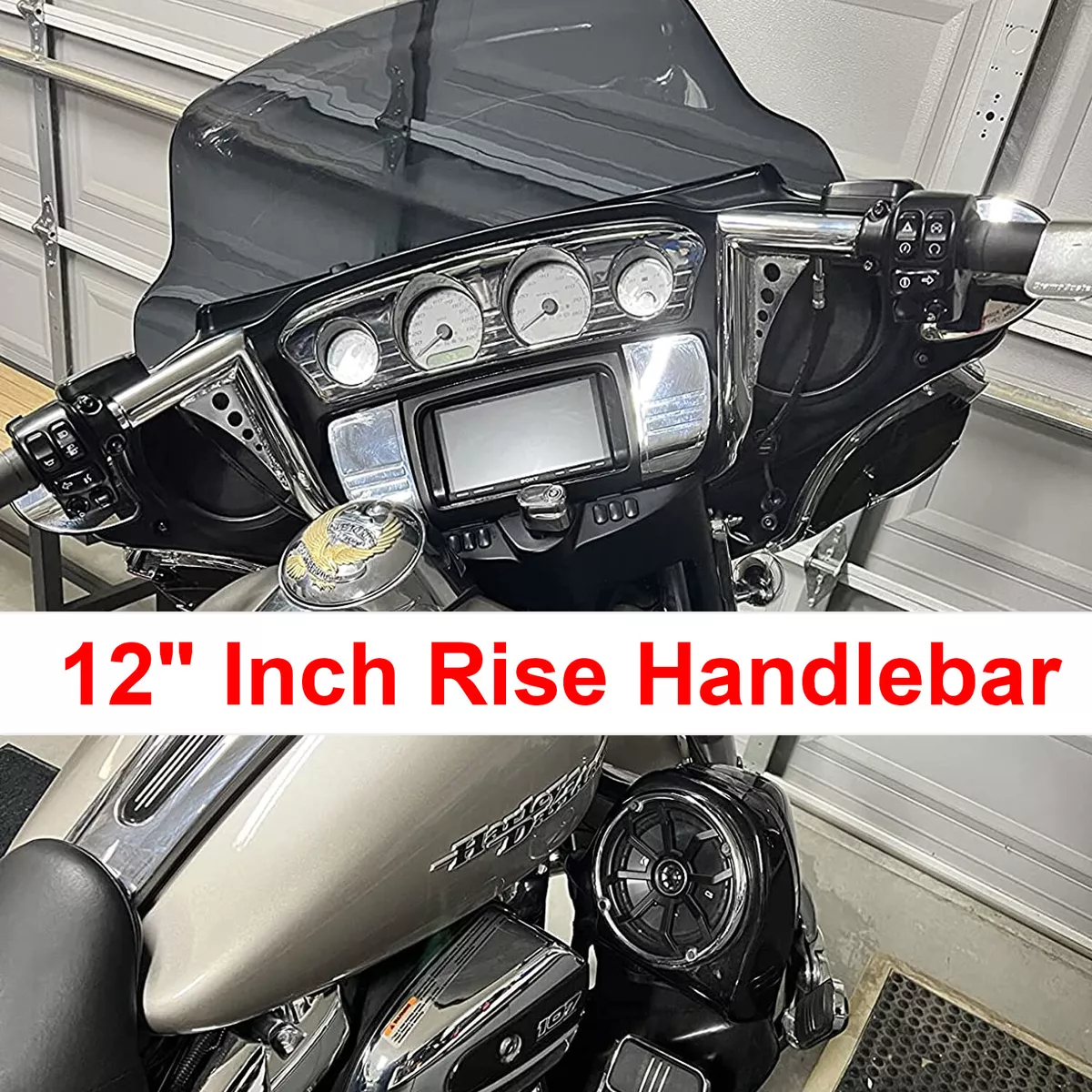 12 12 Inch Monkey Bagger Meathook Bar Handlebar For Harley