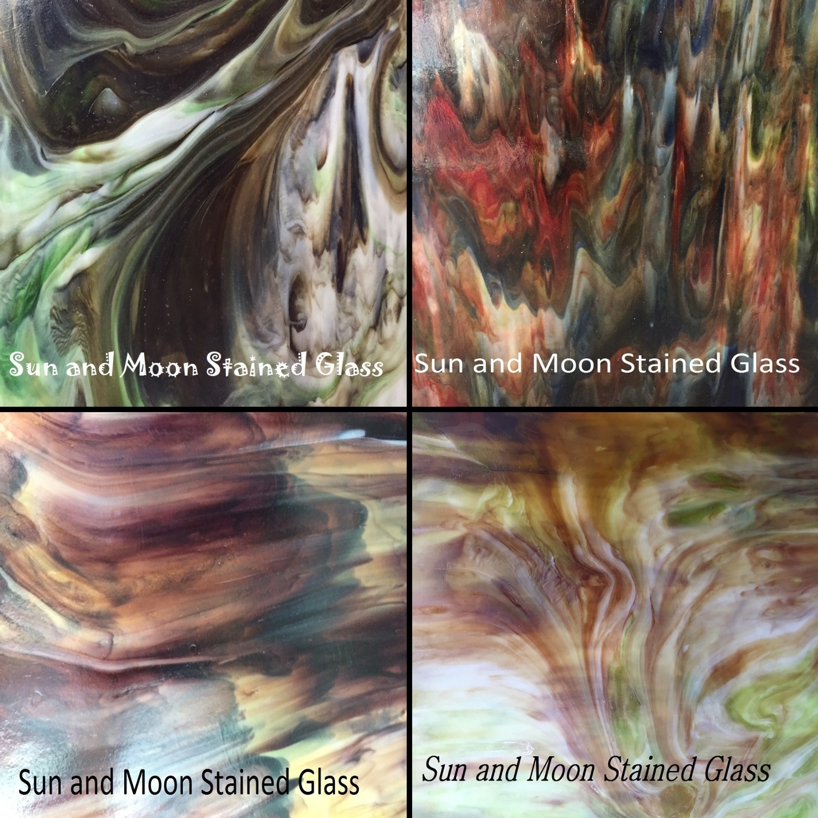 KOKOMO Stained Glass Sheet Pack 5 (4 Sheets of 8X8) HIGH QUALITY SHEET