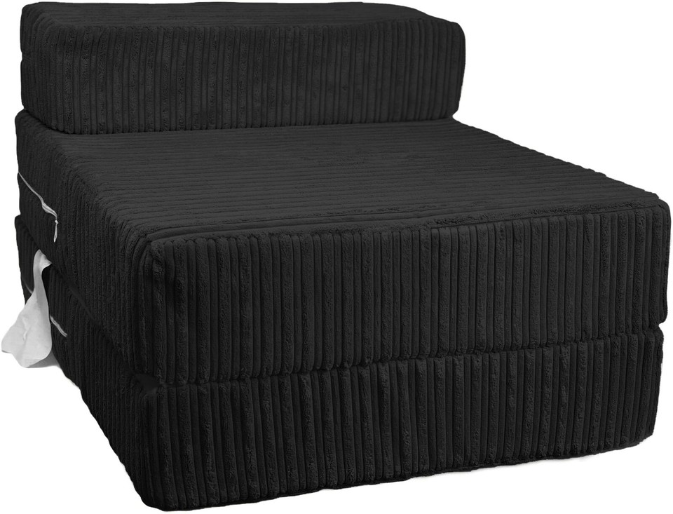 Jumbo Cord Single Chair Bed Sofa Z bed Seat Foam Fold Out Guest Futon Kids eBay