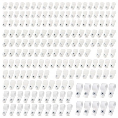 190 STCK. 6 Größen R-Typ Kabelclip Drahtklemme Kit, Nylon Schraube Montagekabel schnell