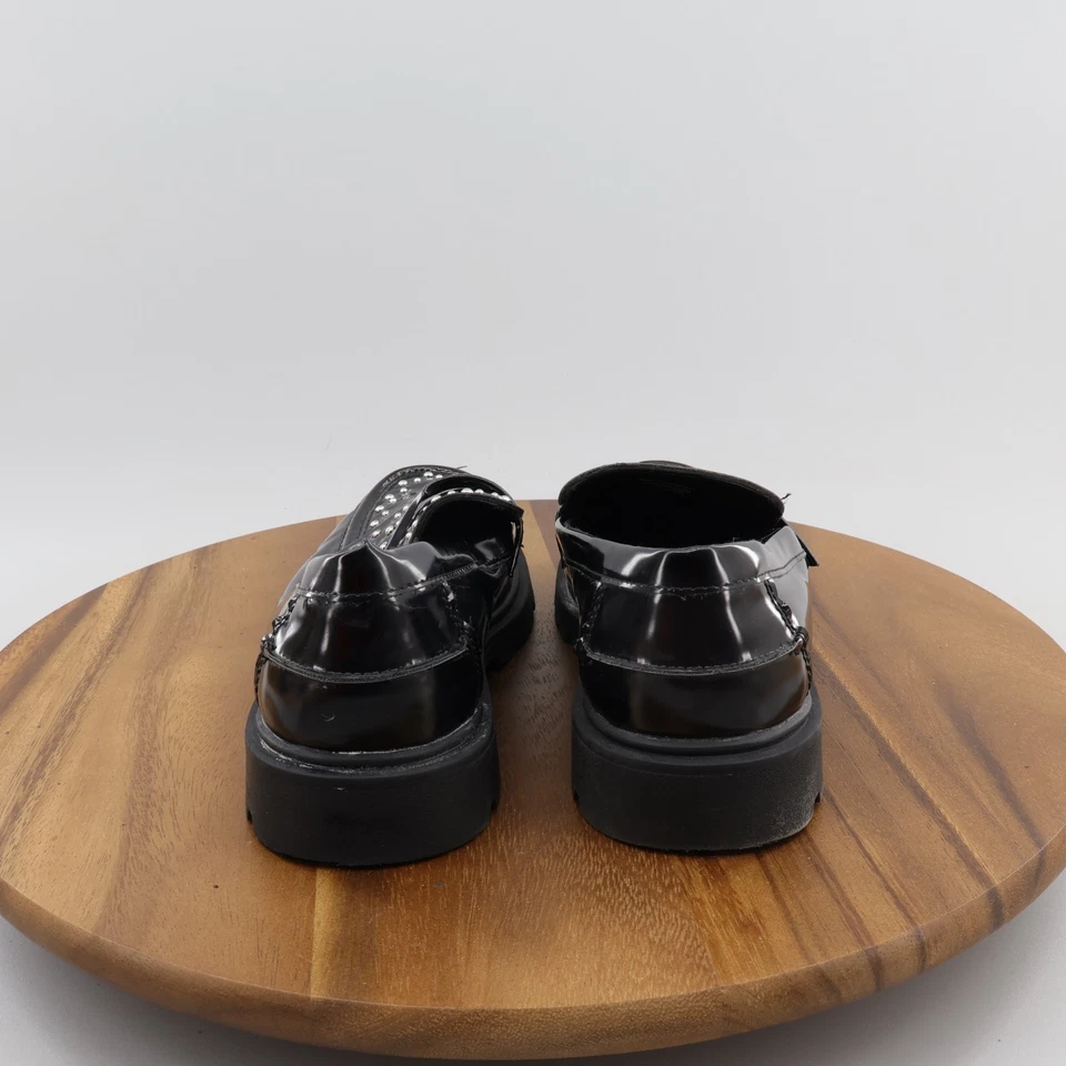 Zara Women's Studded Black Chunky Penny Loafers Size 6 - Image 4 of 4