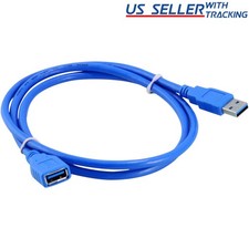 5-pack 3Ft/1M USB 3.0 Extension Cable, A-Male to A-Female Data Cord, Blue