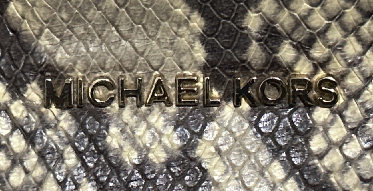 Michael Kors Riley Python Embossed Leather Satche… - image 4