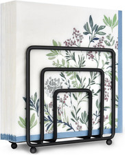 Porta Servilletas Mesa Metal Negro Moderno Cocina Comedor Interior Exterior