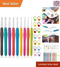 Comfortable 23 Pcs Crochet Hook Set with Smooth Tips - Ideal Gift for Crafters