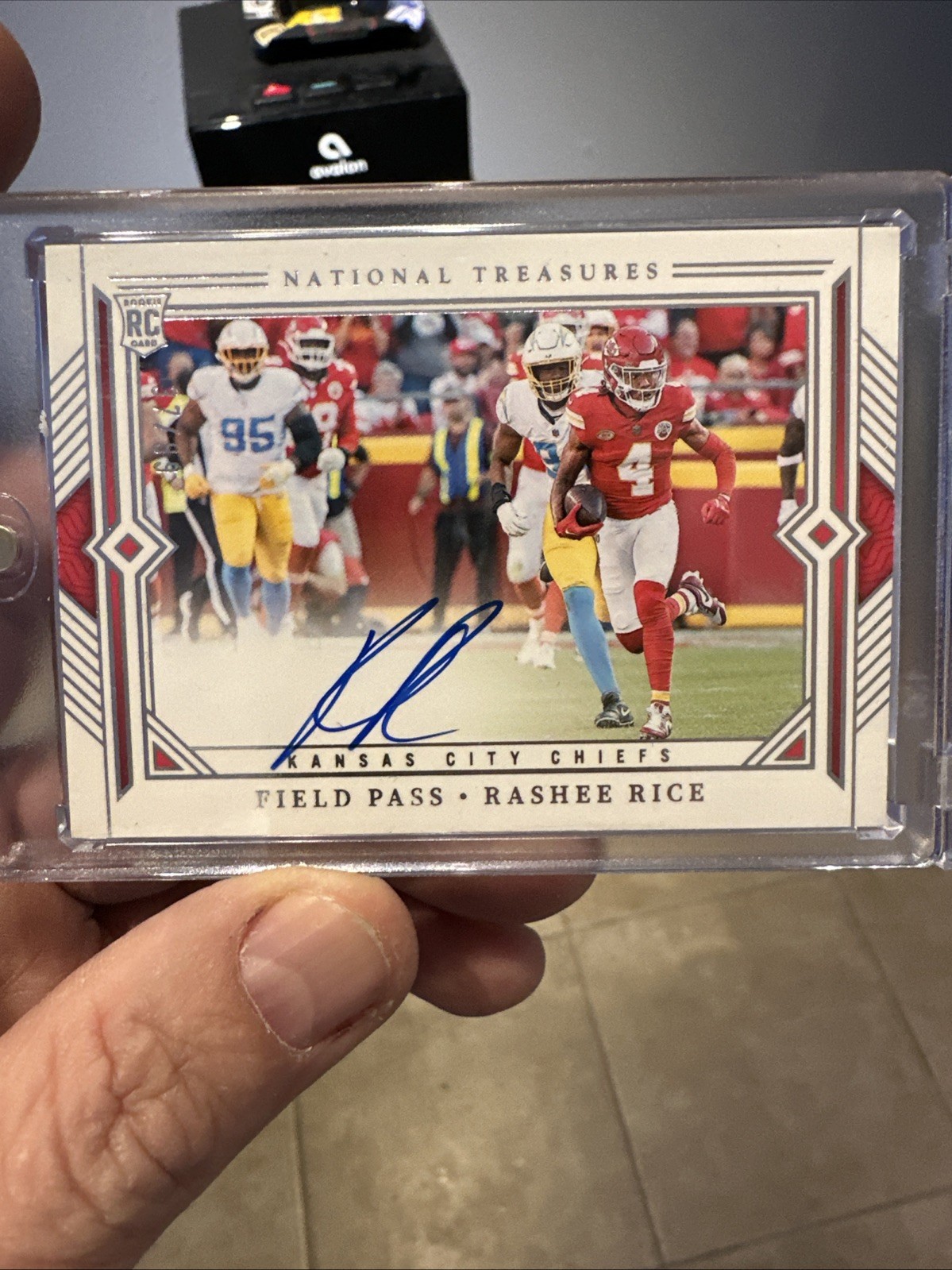 2023 National Treasures Field Pass Rashee Rice Chiefs RC Rookie AUTO /99 #FP-RR