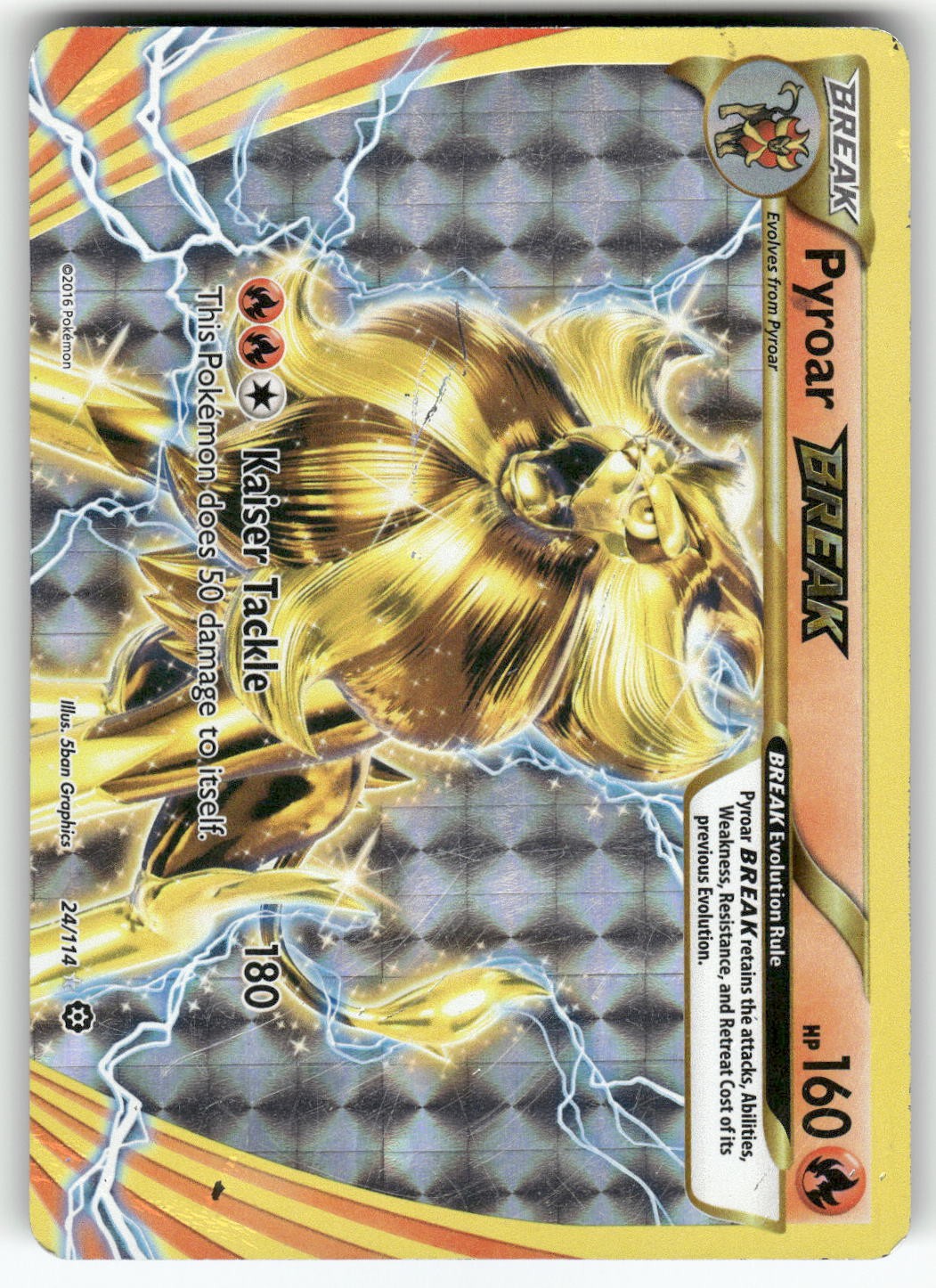 Pyroar BREAK XY - Steam Siege Rare BREAK Pokemon Near Mint or Better