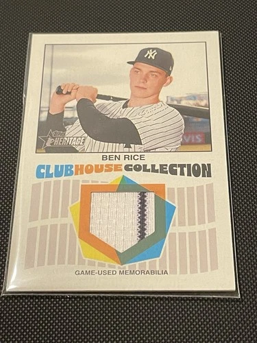 Topps 2026 Heritage Ben Rice Yankees Clubhouse Collection Relic #CCR-BR
