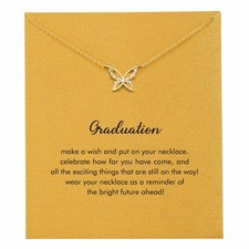 Butterfly Gifts for Women, Golden Butterfly Necklaces for Women Graduation Gifts