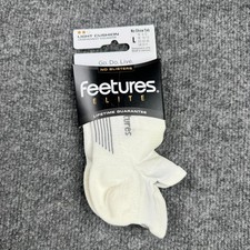 Feetures Elite Light Cushion No Show Tab Socks White Men's 9-12 Large E501583
