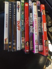 LOT OF 10 PRE-OWNED DVD CASES WITH ARTWORK/ NO DVD DISCS/NO MOVIES