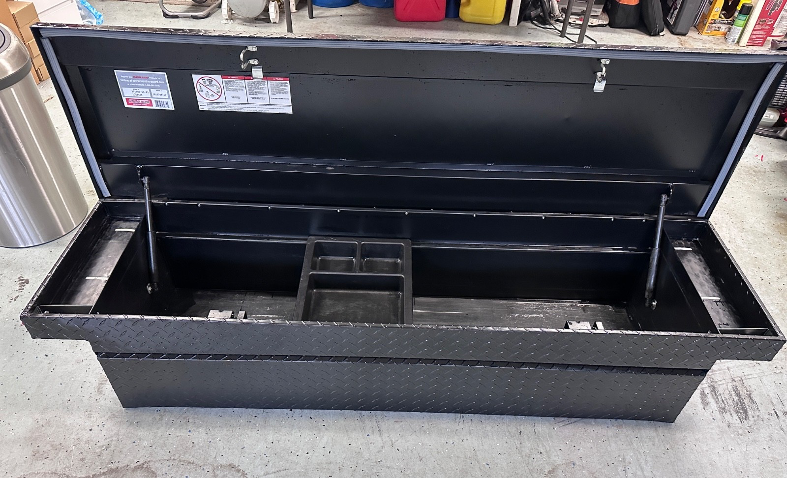 Weather Guard Defender Truck Tool Box 71” Black Aluminum Crossover ...