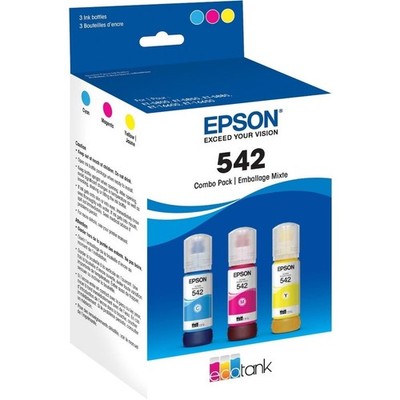 Epson 542 Pigment Ink Bottle 3 Color Set C/M/Y EcoTank Pro ET-5150 ET-16600