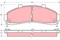 1 X Bremsbelagsatz BremsbeläGe TRW GDB4010 FüR Ford USA