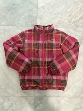 The North Face Puffer Jacket Girl's Size LM 10/12 Outerwear Pink Plaid Zipper