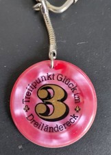 Jeton '3' rosé Werbung Spielcasino Bad Aachen als Schlüsselanhänger