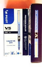 Pilot V5 Roller Pen Blue 0.5mm - 12 Piece Pack