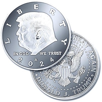 Donald Trump 2024 Silver Coin w/ COA, President Collectible