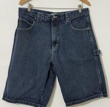 Vintage Southpole Jeans Shorts Blue Baggy Wide Denim Hip Hop Y2K Size 36 Jorts