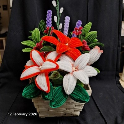 Schöner Blumenstrauß Pfeifenputzer ideal für Muttertag und andere Anlässe