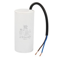 CBB60 60uf Running Capacitor AC 450V 2 Wires 50/60Hz Cylinder 105x49mm