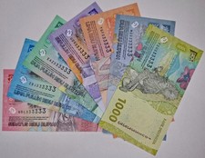 Indonesia Banknotes 1000 - 100000 Rupiah Set 2022 Solid S/N 333333 (7PCS) - UNC