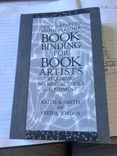 Sewn and pasted cloth or leather bookbinding for book artists requiring no spe..