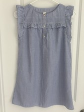 Crewcuts J.Crew Girls Nightgown Sleep Wear Blue Stripe Size 10 PJs Pajama Gown
