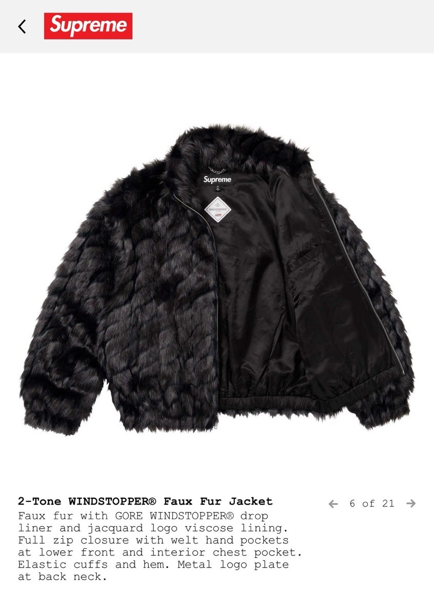 Supreme Faux Fur 2-Tone Windstopper Jacket SS25 | eBay