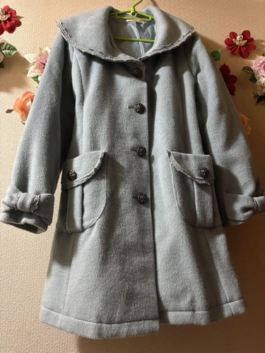 Axies Fam Axes Femme Light Blue Round Color Coat M - Imagen 1 de 4