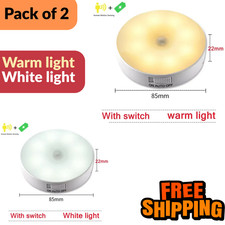 LED Motion Sensor Light Rechargeable PIR USB Portable Cabinet Stair Night Lamp