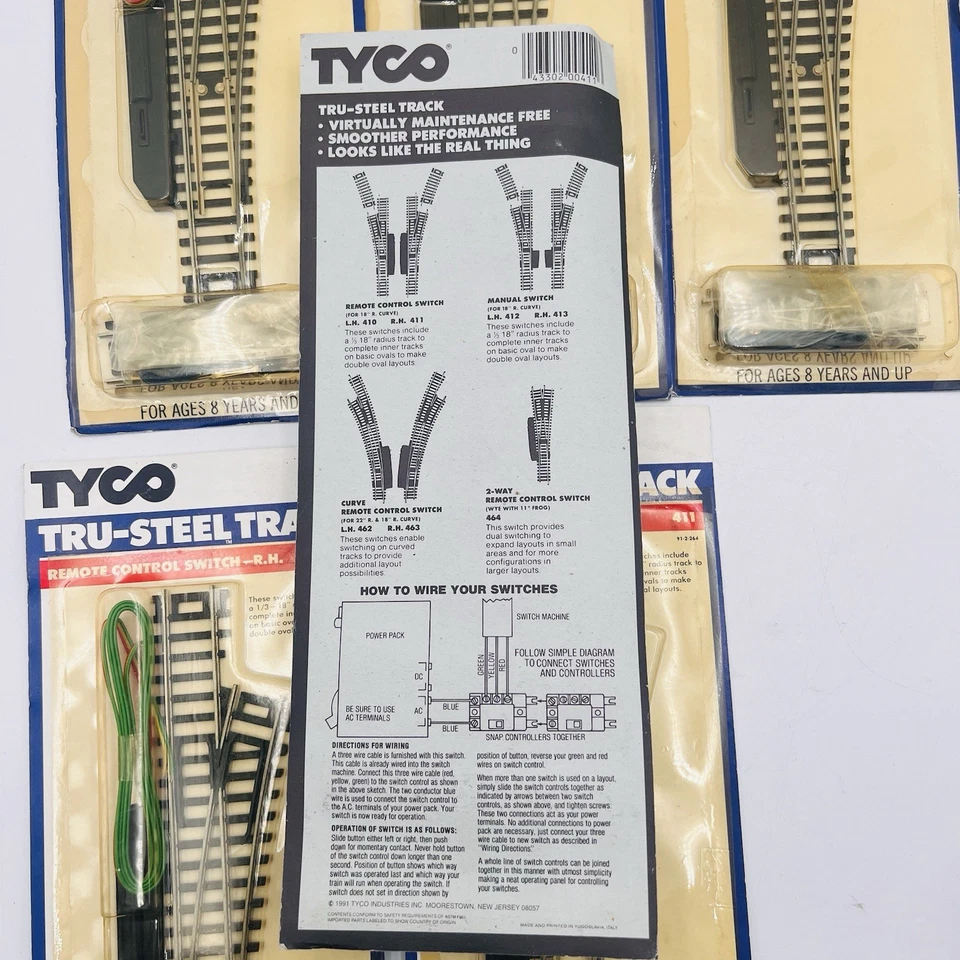 Tyco Tru Steel Ho Track #411 RH Remote Control Switch Vintage - Image 2 of 3