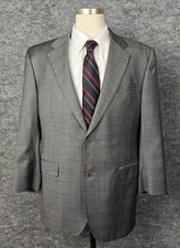 Jos. A. Bank Blazer Sport Coat Mens 442L Gray Signature Gold Wool Glen Plaid 31