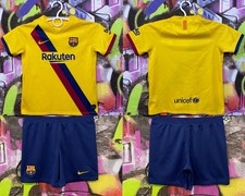 Barcelona 2019 2020 Away kit Shorts Shirt Suit Football Jersey Top Nike Boys L