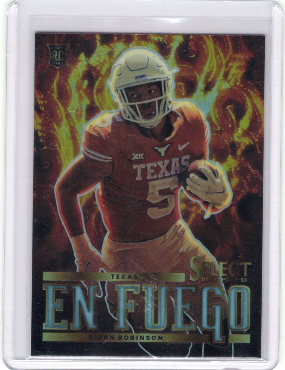 2023 Panini Select Draft Picks - En Fuego Bijan Robinson #EF-BR Silver Prizm(RC)