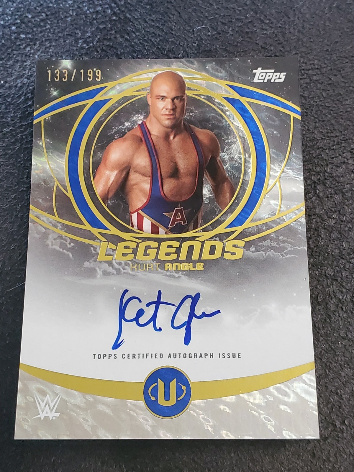 2025 Topps Universe WWE Kurt Angle Legends On Card Auto /199 #LGA-KUA