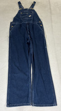 Carhartt OR4672-M Loose Fit Pockets Blue Denim Jeans Overalls Men's 38x32 Chrty