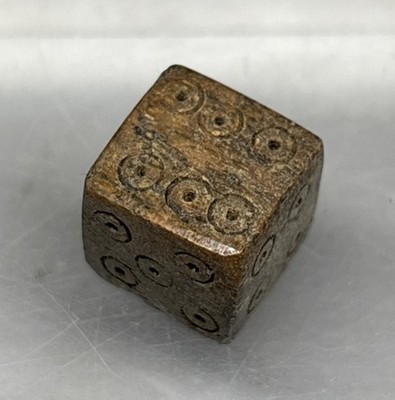 Antike römische Knochen Spielwürfel Karte 1. - 3. AD