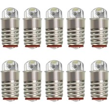 LED Leuchtmittel, E5, warmweiß, kaltweiß, 12V-14V, Glühbirne, 10 Stück