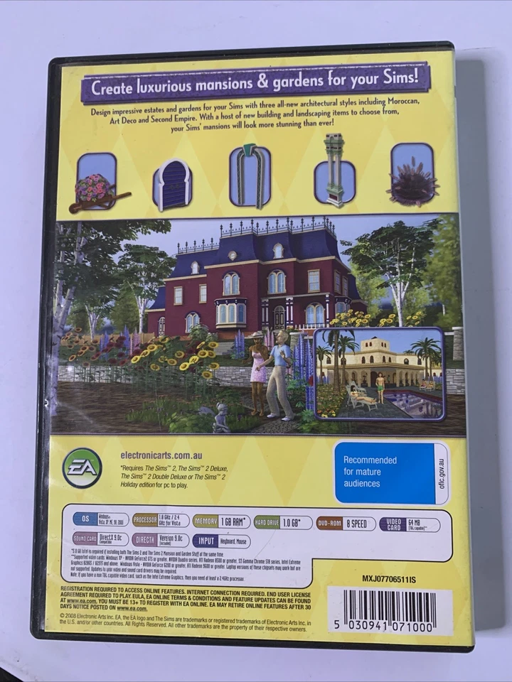 The Sims 2: Mansion & Garden Stuff Pack 2008 PC DVD Windows Expansion Game - Image 2 of 4