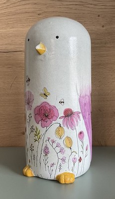 Boltze Deko Figur Vogel Babette Mit Blumenmuster Keramik Landhaus Groß 