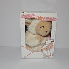 Praying Lamb Plush Toy  "Let Us Pray" Book, Christening / Baptism Girl Gift