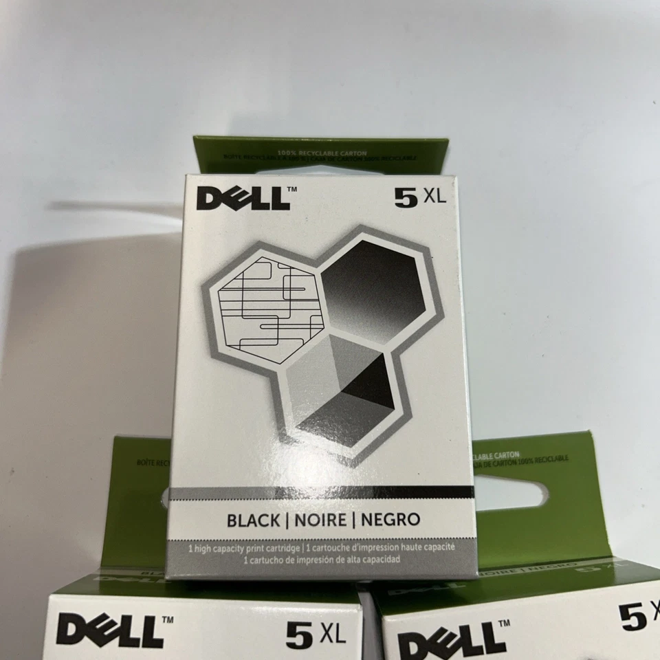 Lote de 3 Cartuchos de Tinta Dell 5XL Negro M4640 SELLADOS Foto 2 de 3
